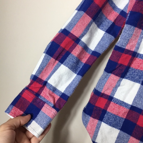 Jack Wills flannel/plaid button down size 4 - Picture 4 of 7